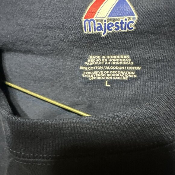 90's New York Yankees Stadium Majestic Blue Large T-Shirt New with Tags - Picture 3 of 4